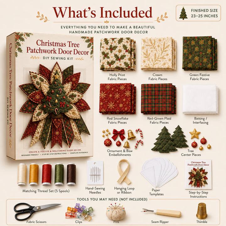 Christmas Character Quilted Door Hanger Sewing Kit