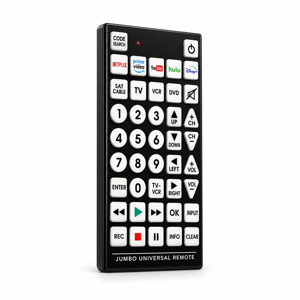 Universal LCD TV Remote Control with Large Buttons