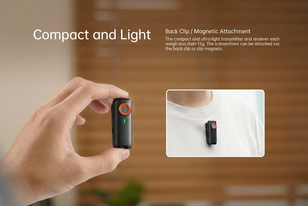Wireless Clip-On Collar Microphone with Noise Reduction