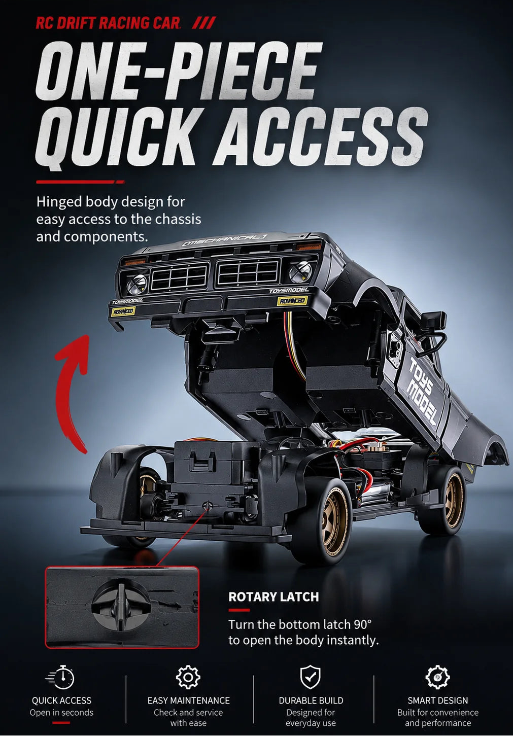 1:24 4WD Full Scale Drift Car RC Remote Control Drift Model Car