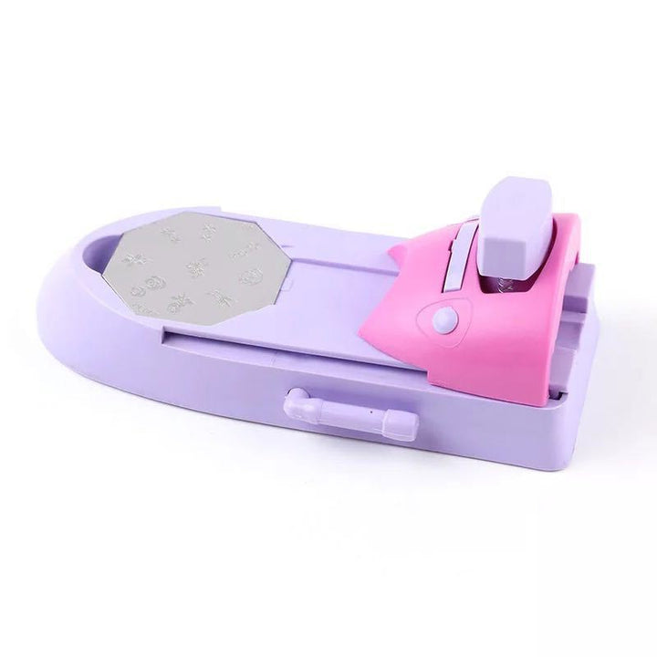Silicone Nail Printing Machine Set with Flower Steel Plate