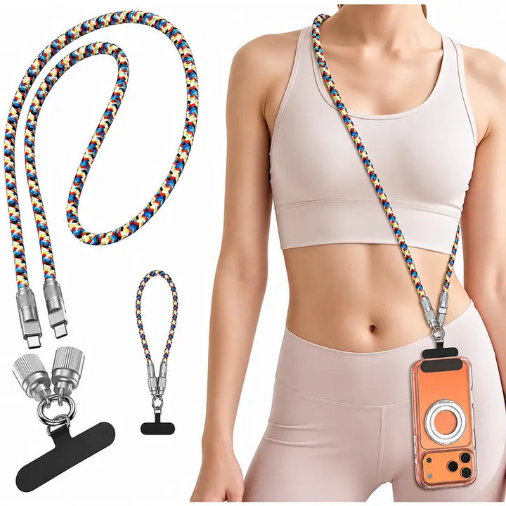 Phone lanyard data cable