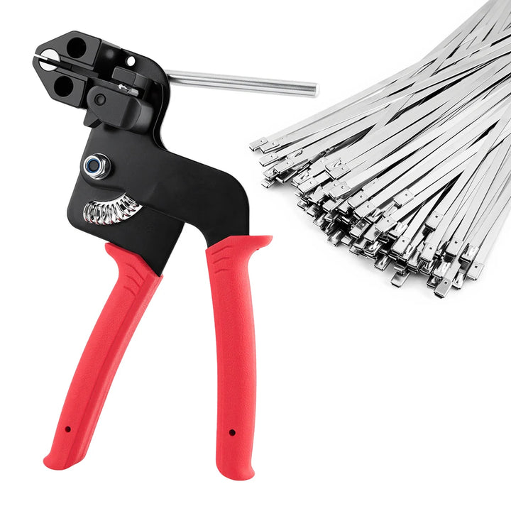 Stainless Steel Cable Tie Pliers, Self-Locking Bundling Tool