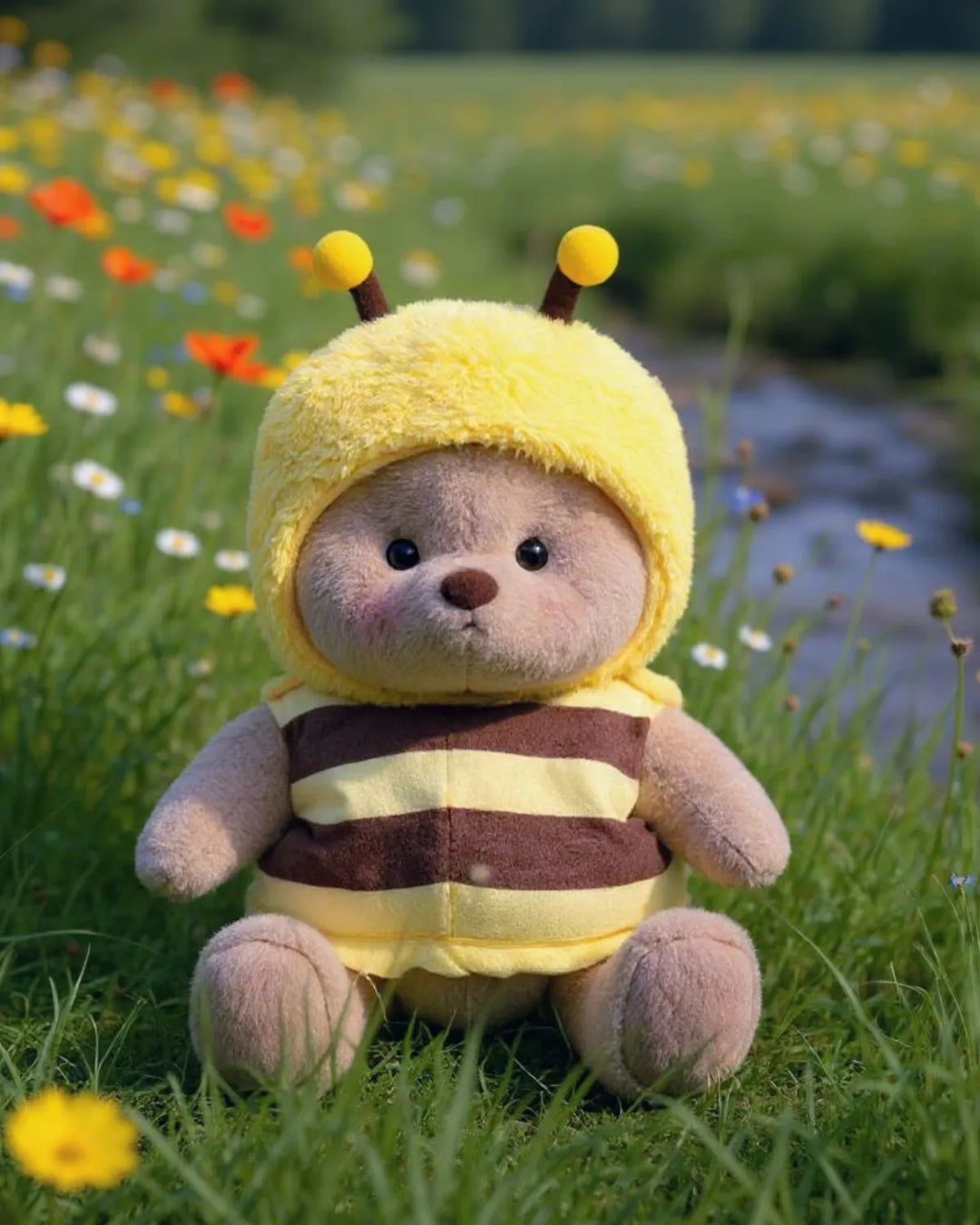Get a hug Happy Little Honey Bee Bear | Handmade Jointed Teddy Bear Gift