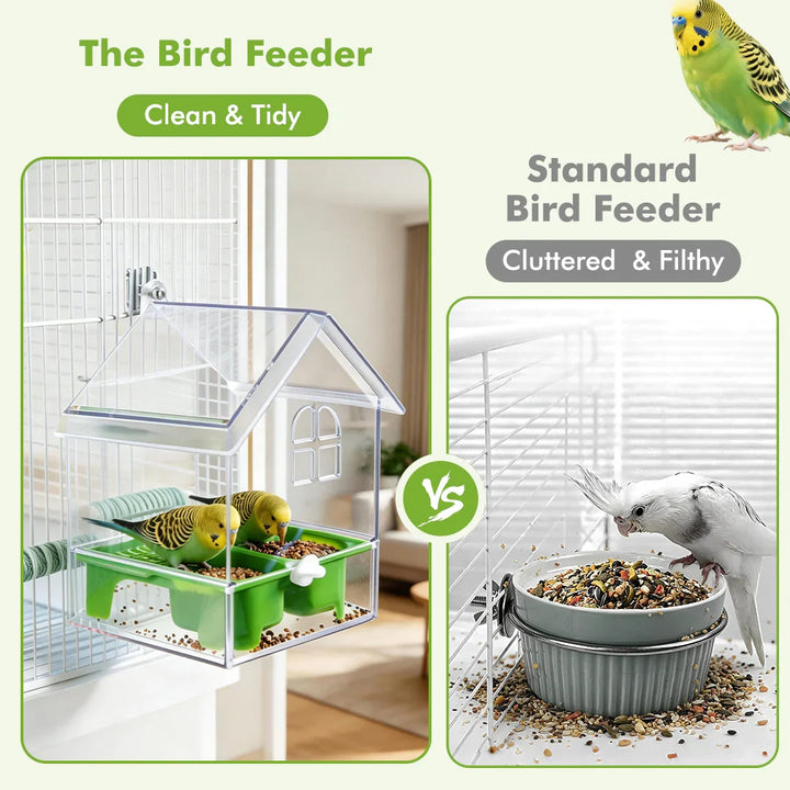 Pull-Out External Parrot Feeder