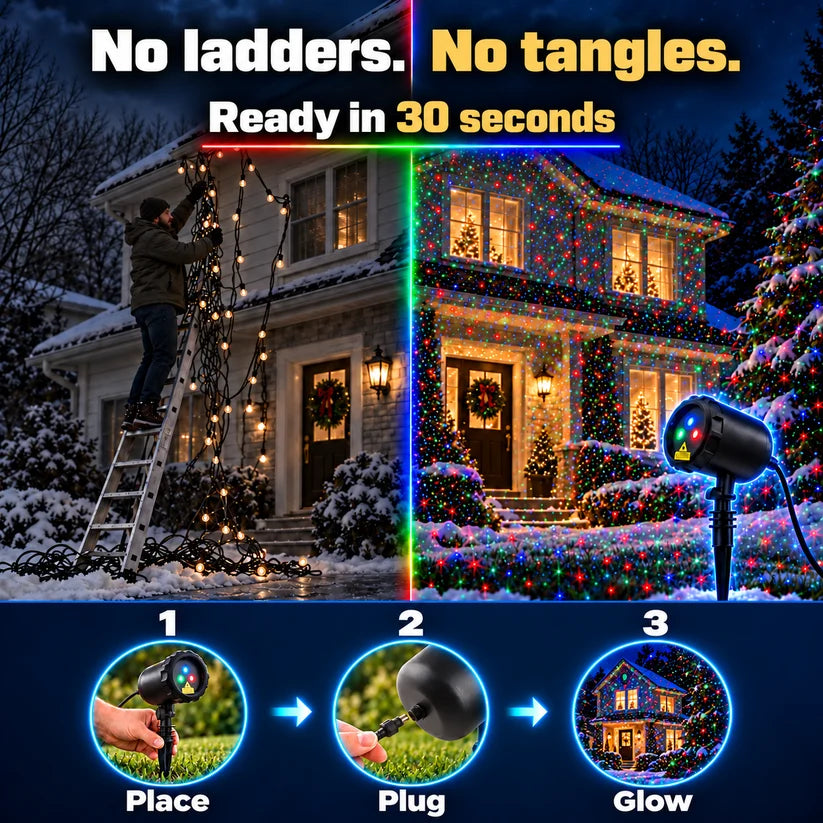 Outdoor Christmas projector