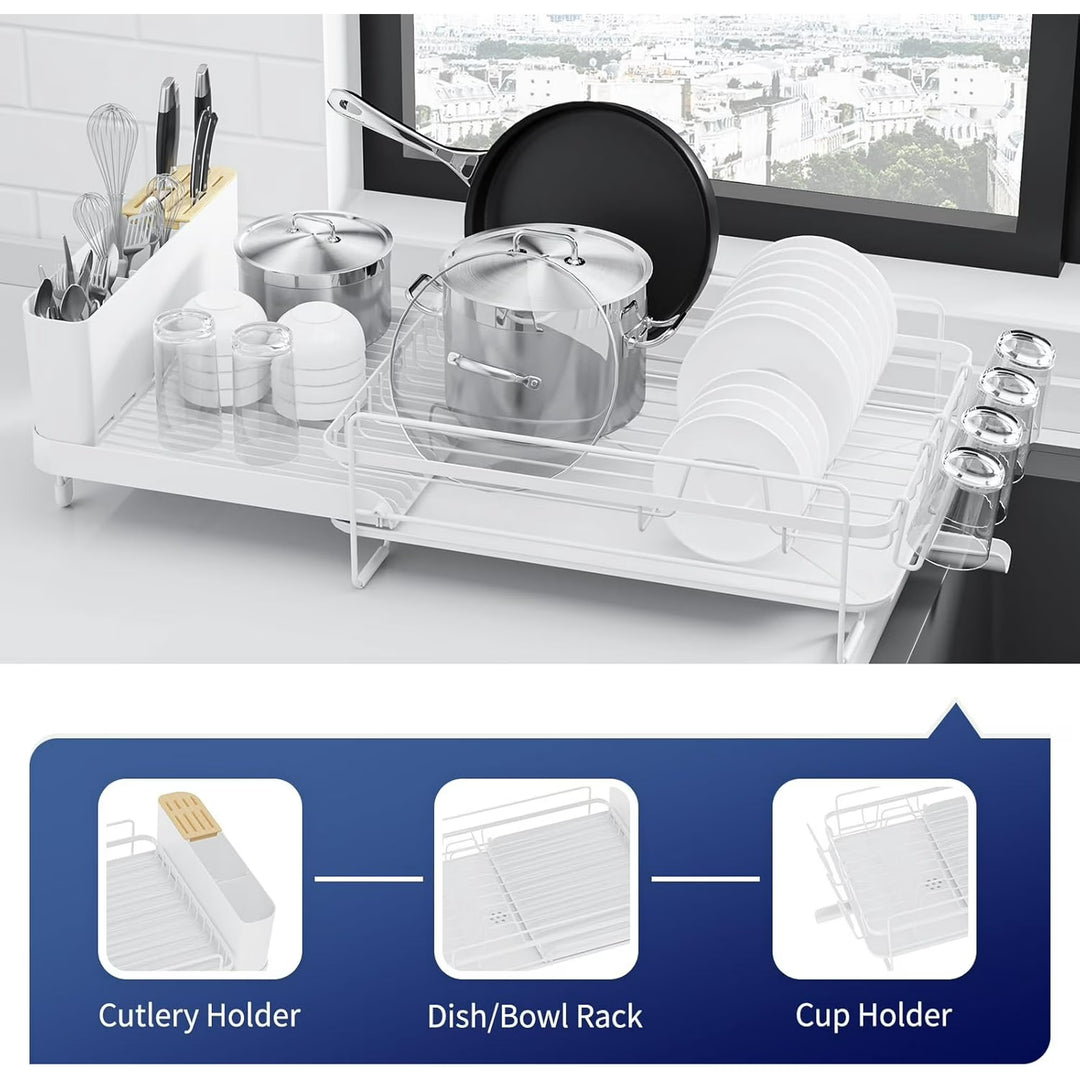 Dish Rack with Draining Spout