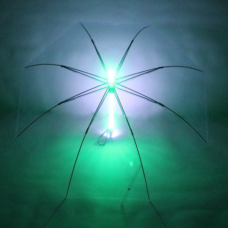 LED Fiber Optic Umbrella with Colorful Lights