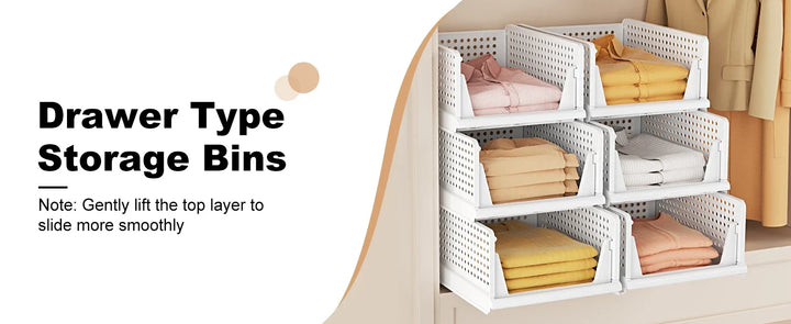 Stackable Wardrobe Storage Organizer For Cloth Storage
