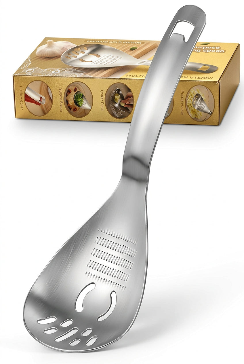 5-in-1 Multifunctional 304 Stainless Steel Cooking Spoon