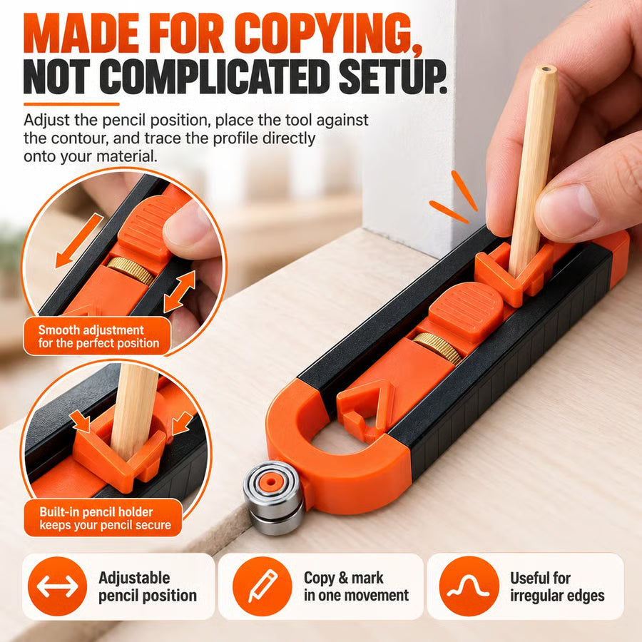 Contour Gauge Scribe Tool with Lock