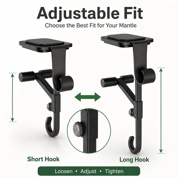 Adjustable Stocking & Garland Mantle Hangers