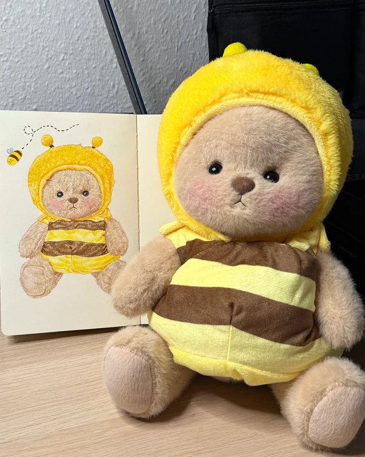 Get a hug Happy Little Honey Bee Bear | Handmade Jointed Teddy Bear Gift