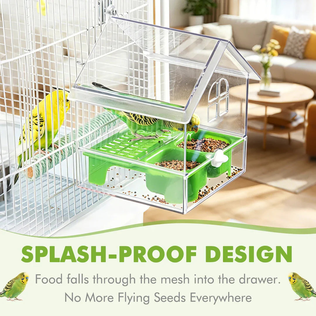 Pull-Out External Parrot Feeder