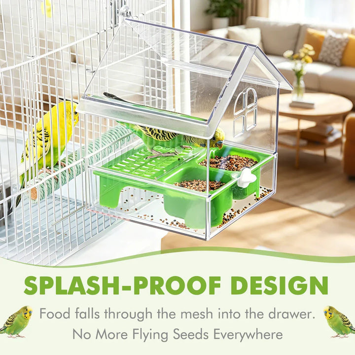 Pull-Out External Parrot Feeder