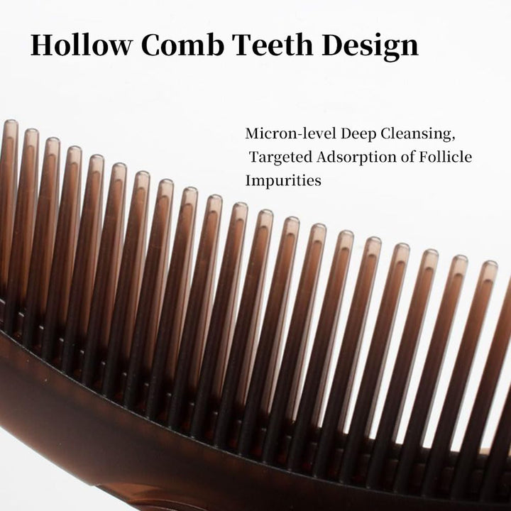 Self-Cleaning Dandruff Comb with Massage Handle & Hollow Teeth