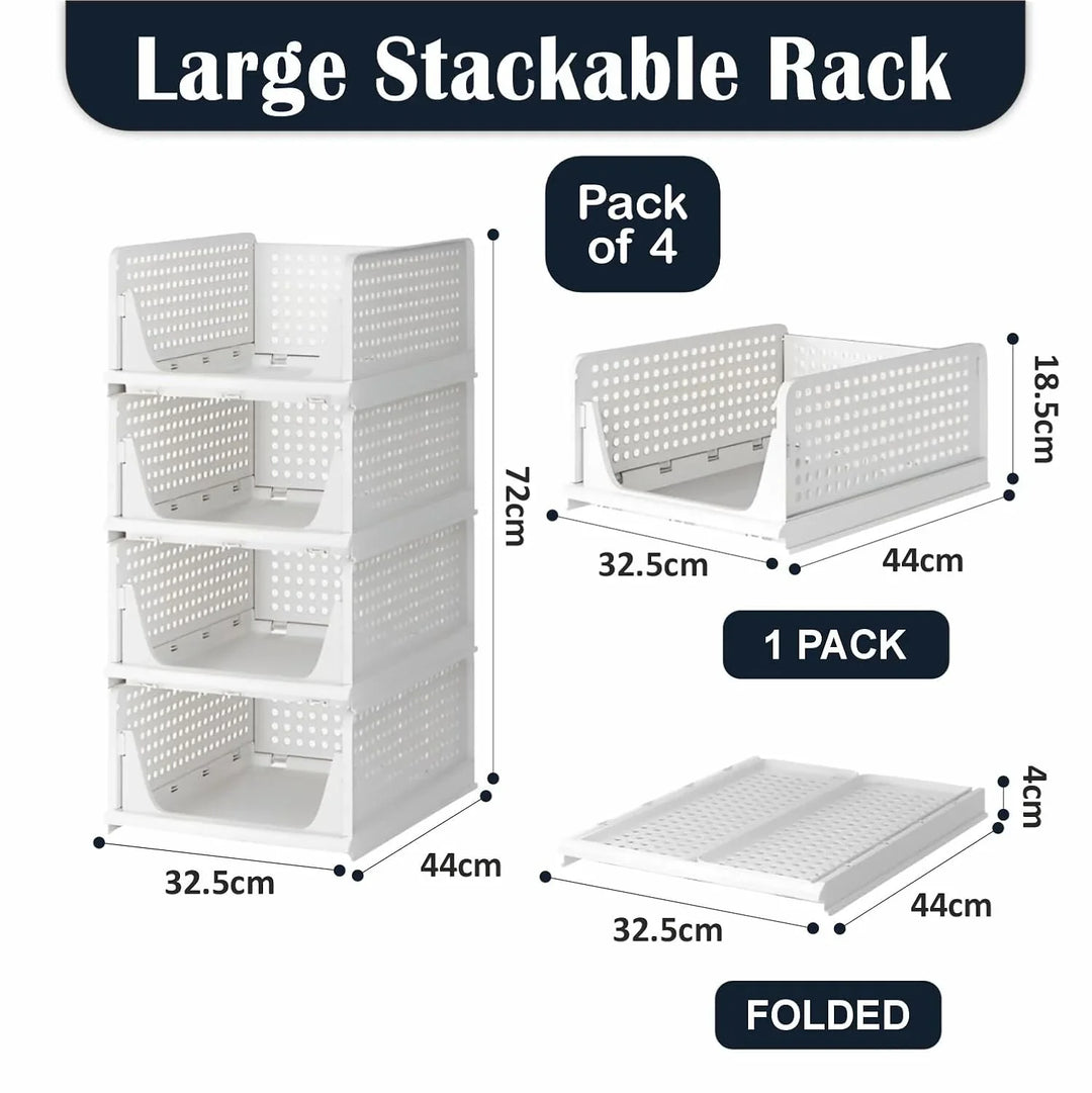 Stackable Wardrobe Storage Organizer For Cloth Storage
