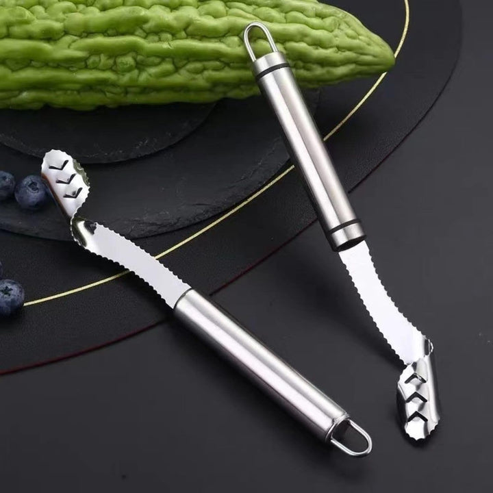 Pepper Corer, Kitchen Tool Set with Serrated Slice for Chili, Fruit, Vegetable