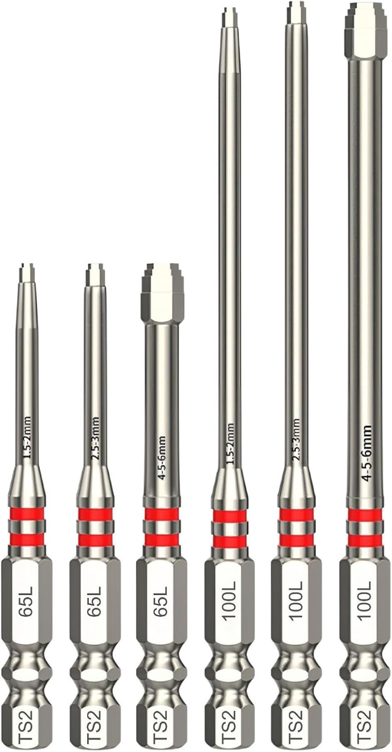 Magnetic Hex Screwdriver Bit Set, 1/4" Shank
