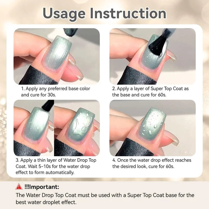 Water Drop Top Coat & Cat Magnetic Gel