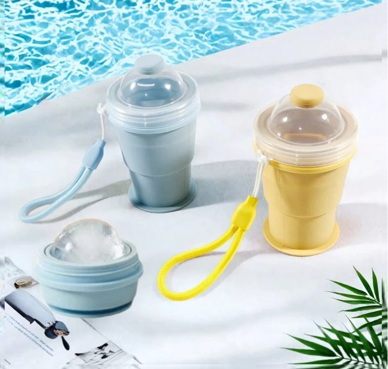 Portable Foldable Silicone Ice Ball Cup