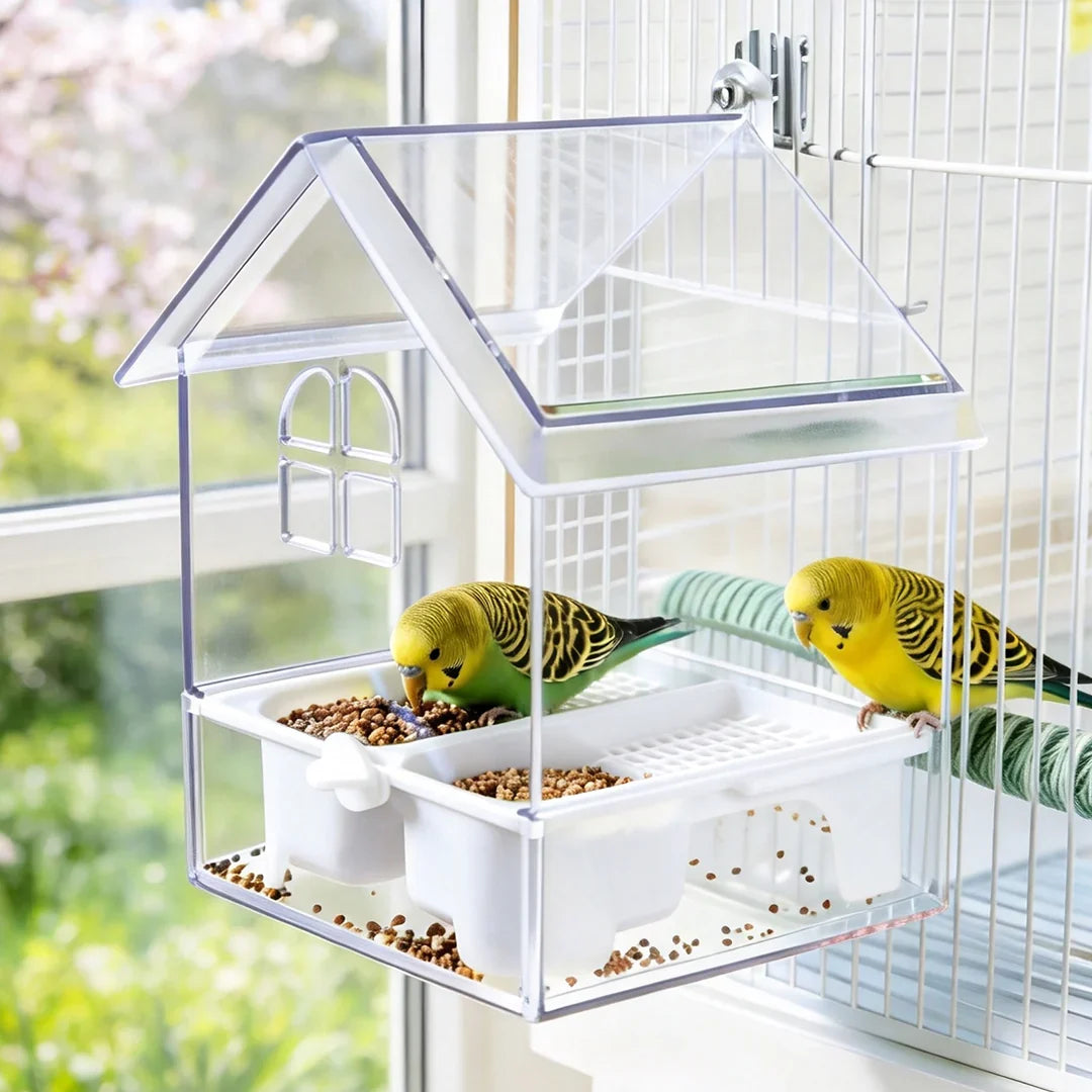 Pull-Out External Parrot Feeder