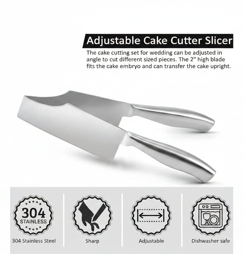 Stainless Steel Cake Knife Slicer and Server