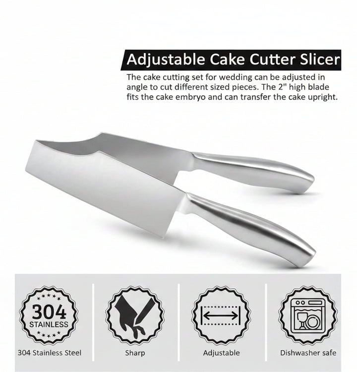 Stainless Steel Cake Knife Slicer and Server