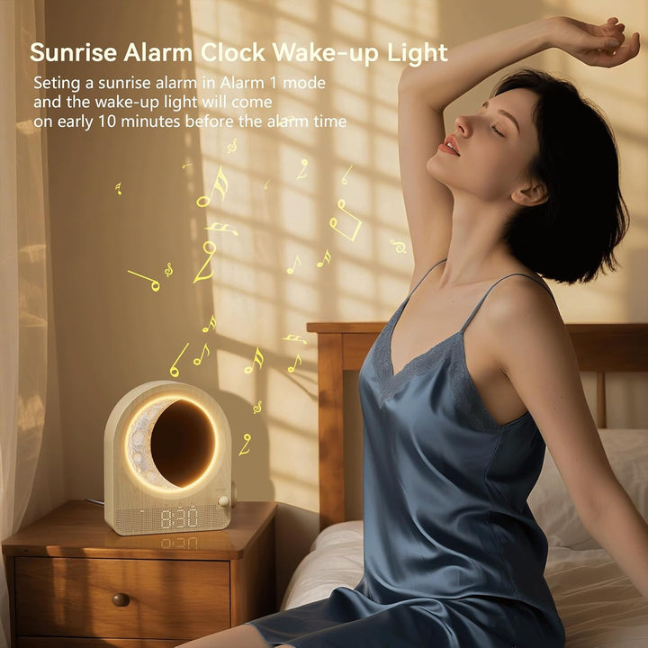 Moon Lamp with Luminous Alarm Clock