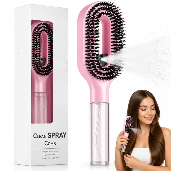 Hair Brush with Water Spray