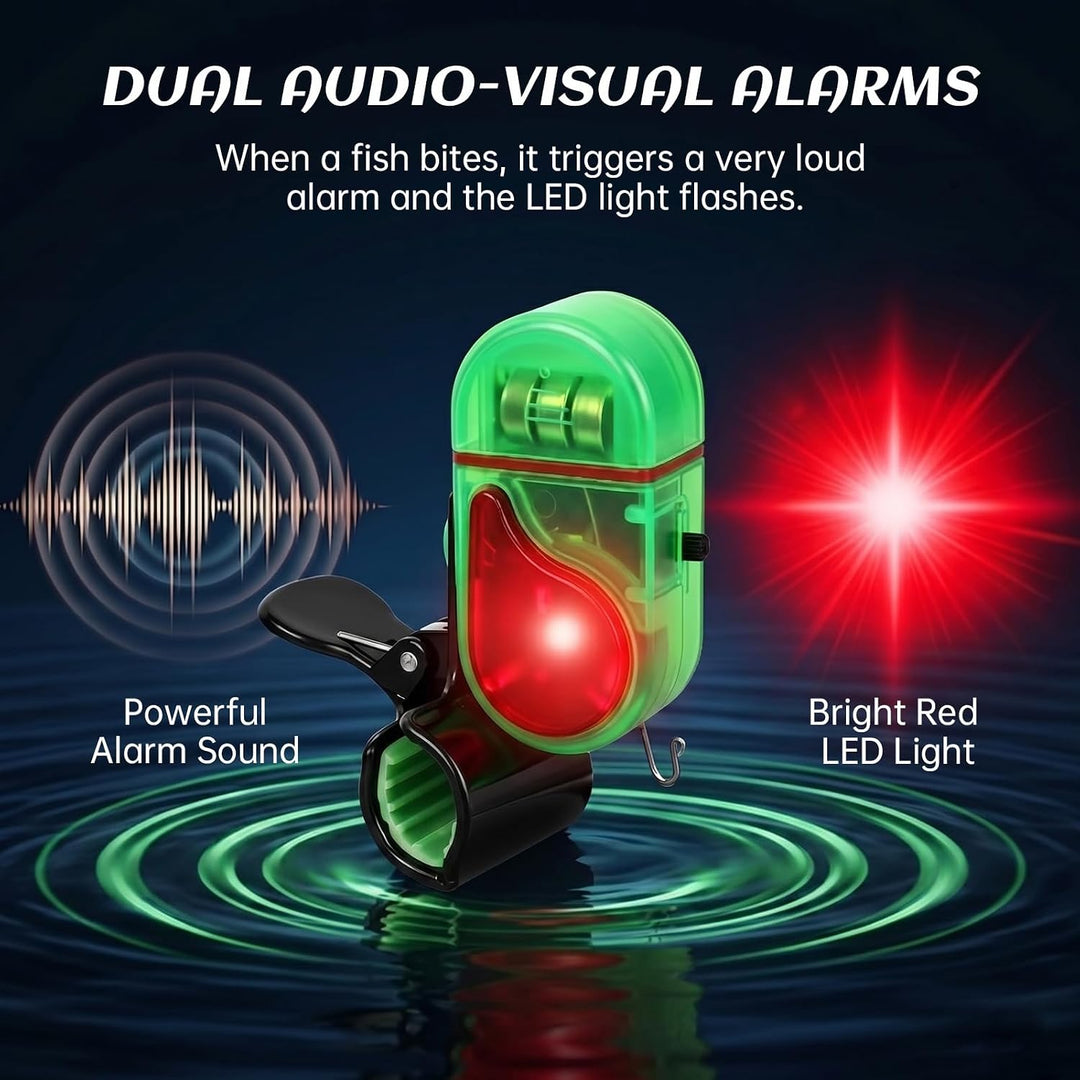 Fishing Bite Alarm，LED Bite Alarms for Rod Tip Detection