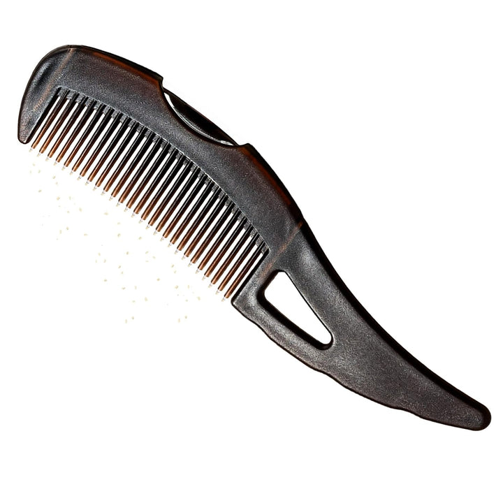 Self-Cleaning Dandruff Comb with Massage Handle & Hollow Teeth