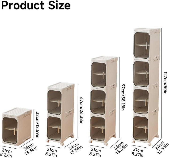 Slim Organizer with Magnetic Doors & Wheels