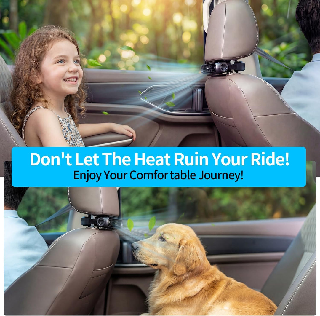 Car Seat Fan for Driver & Backseat