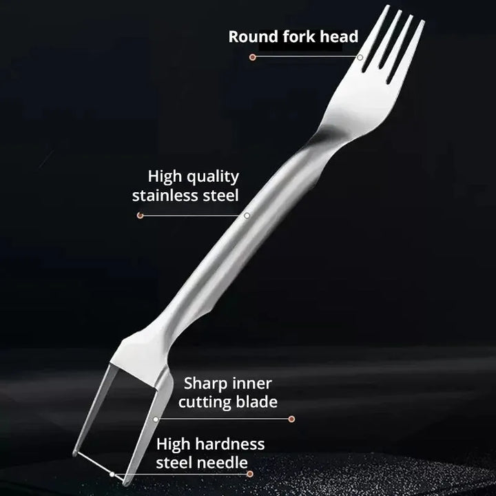 2 In 1 Multi-Purpose Portable Watermelon Slicer Cutter Knife Stainless Steel