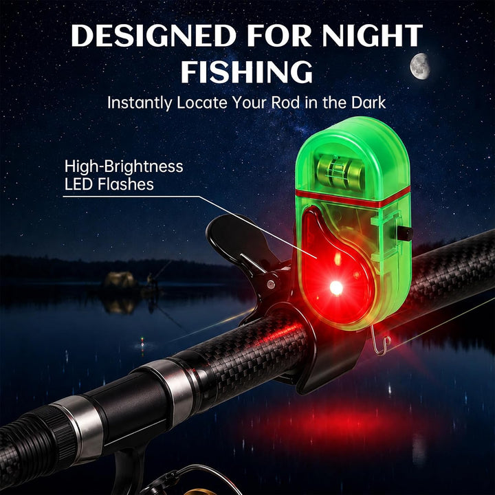 Fishing Bite Alarm，LED Bite Alarms for Rod Tip Detection