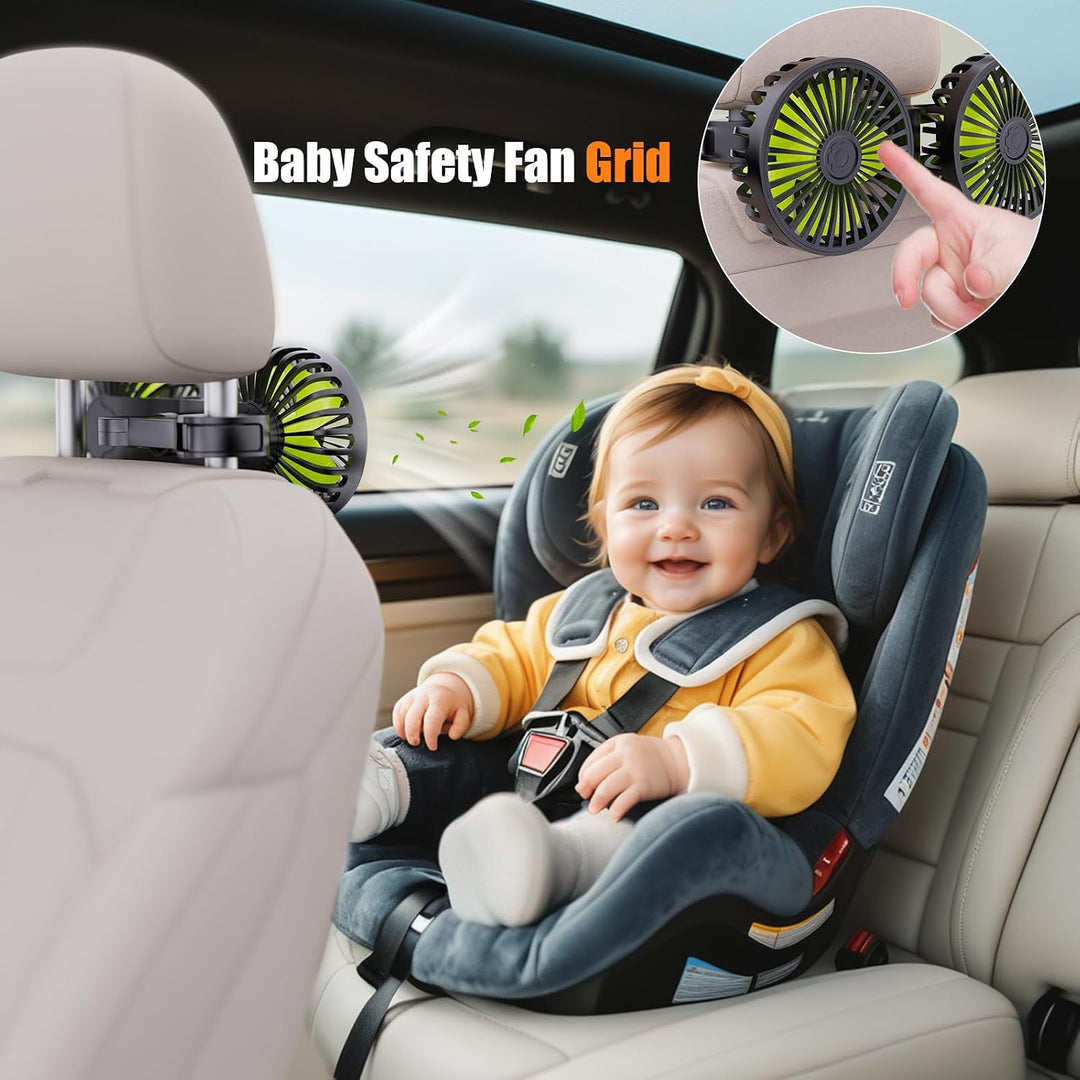 Dual Head Mini USB Car Fan