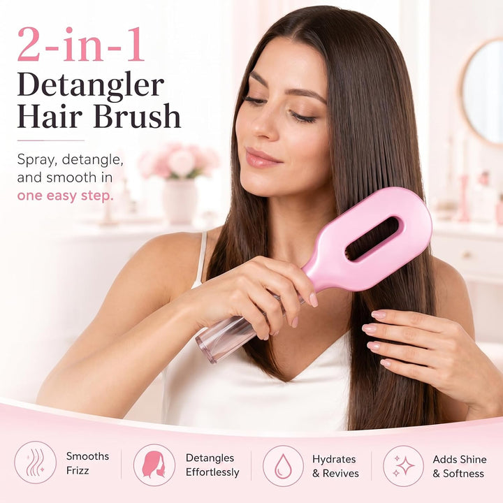 Hair Brush with Water Spray