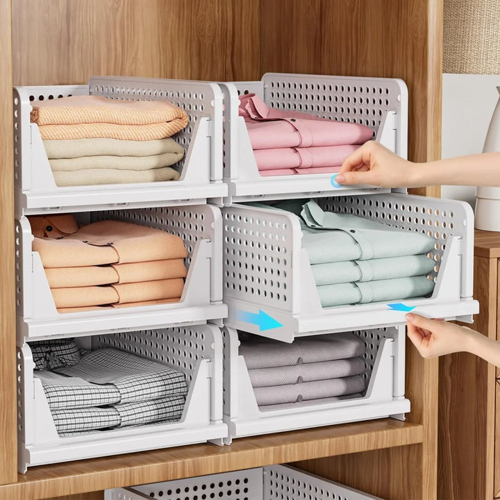 Stackable Wardrobe Storage Organizer For Cloth Storage