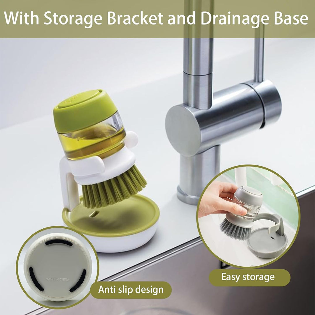 Soap Dispenser with Dish Brush
