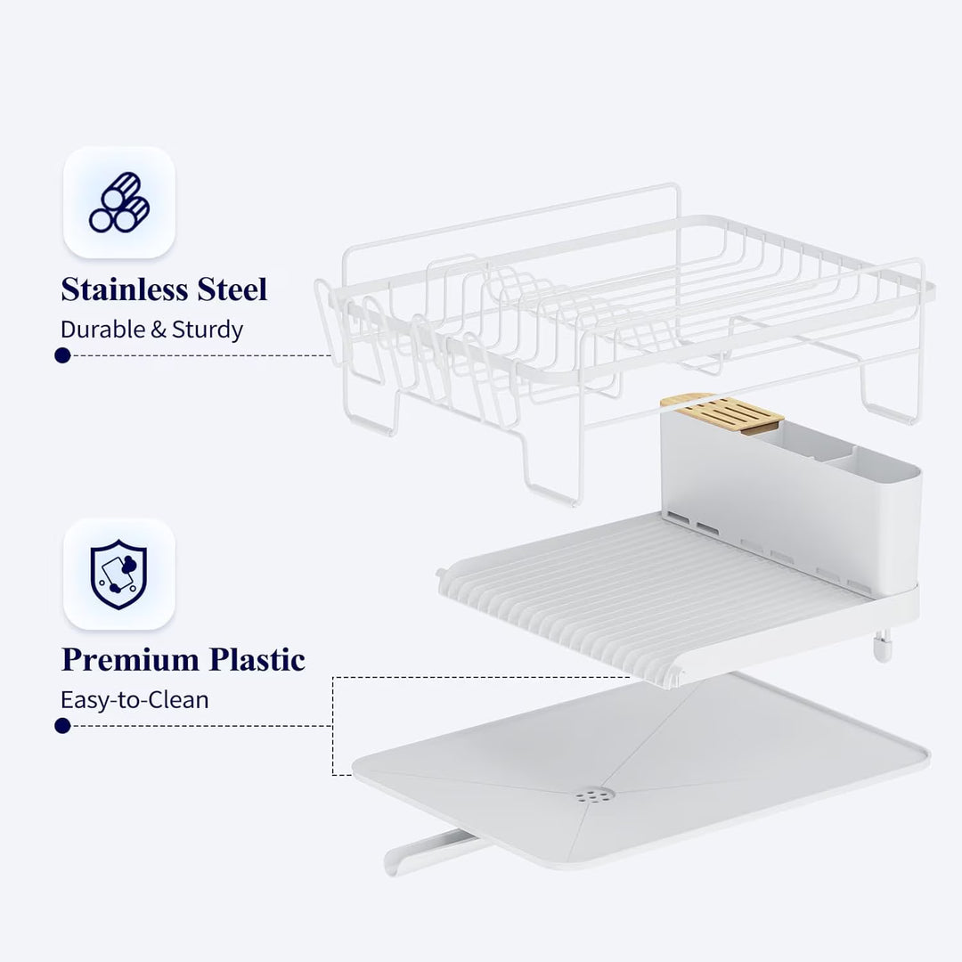 Dish Rack with Draining Spout