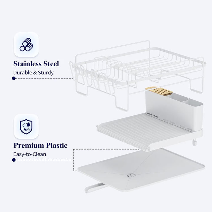 Dish Rack with Draining Spout