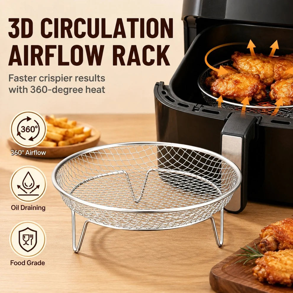 3-Tier Round Air Fryer Rack Set