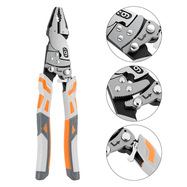 Self-Adjusting Ratchet Locking Pliers for Pipes & Nuts