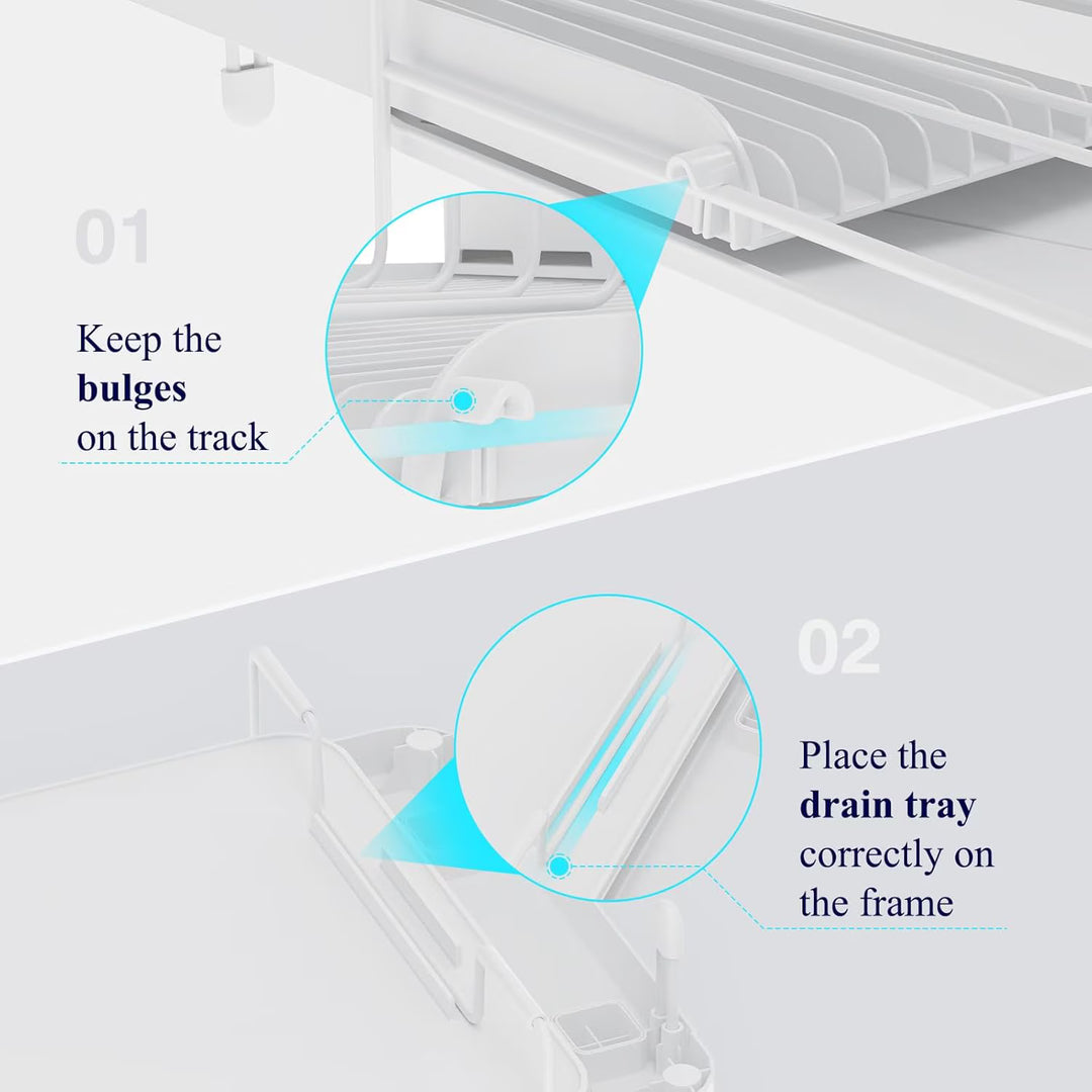 Dish Rack with Draining Spout