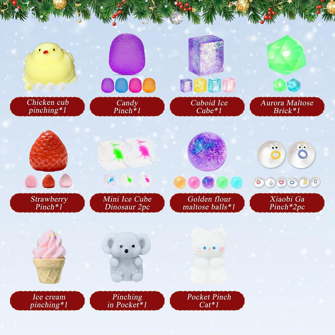 2026 Squishy Advent Calendar, 24-Day Christmas Toy Box