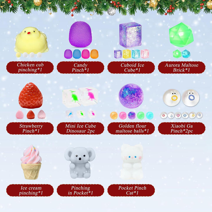 2026 Squishy Advent Calendar, 24-Day Christmas Toy Box