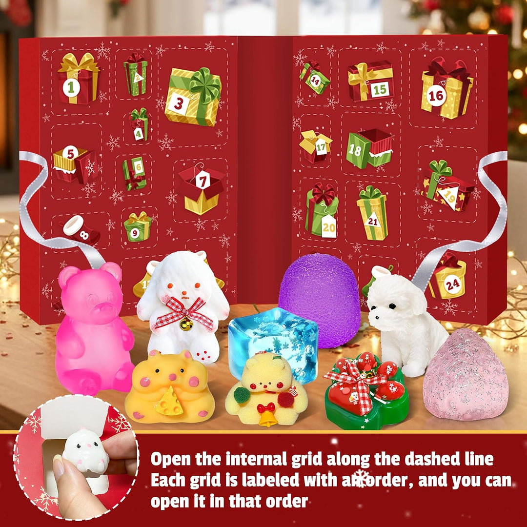 2026 Squishy Advent Calendar, 24-Day Christmas Toy Box