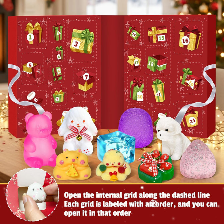 2026 Squishy Advent Calendar, 24-Day Christmas Toy Box