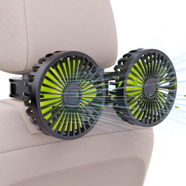 Dual Head Mini USB Car Fan